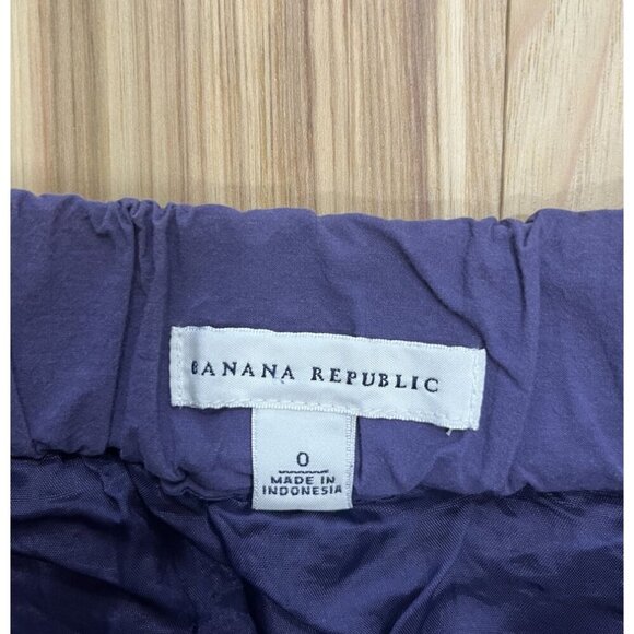 Banana Republic Purple Skirt Size 0 Smocked Front - Picture 2 of 3